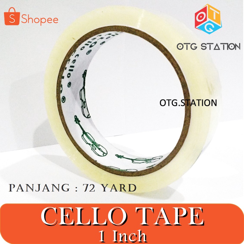 

Cello Tape Bening 1 Inch Isolasi Bening Sedang Cellotape Lem Perekat Bening Alat Isolasi Pembungkus OTG STATION