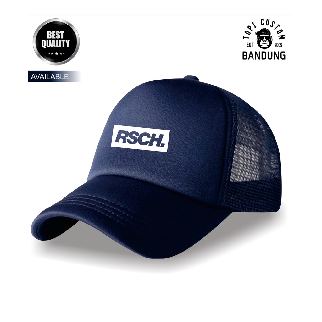 Topi Trucker RSCH Pria Wanita Topi Jaring Jala RSCH Trucker Cap Bisa Tulis Nama Bisa COD Gratis Masker Original High Premium Qualit