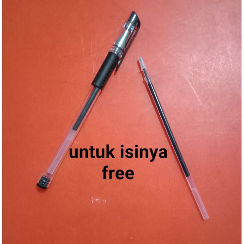 

pulpen gel hitam free isinya