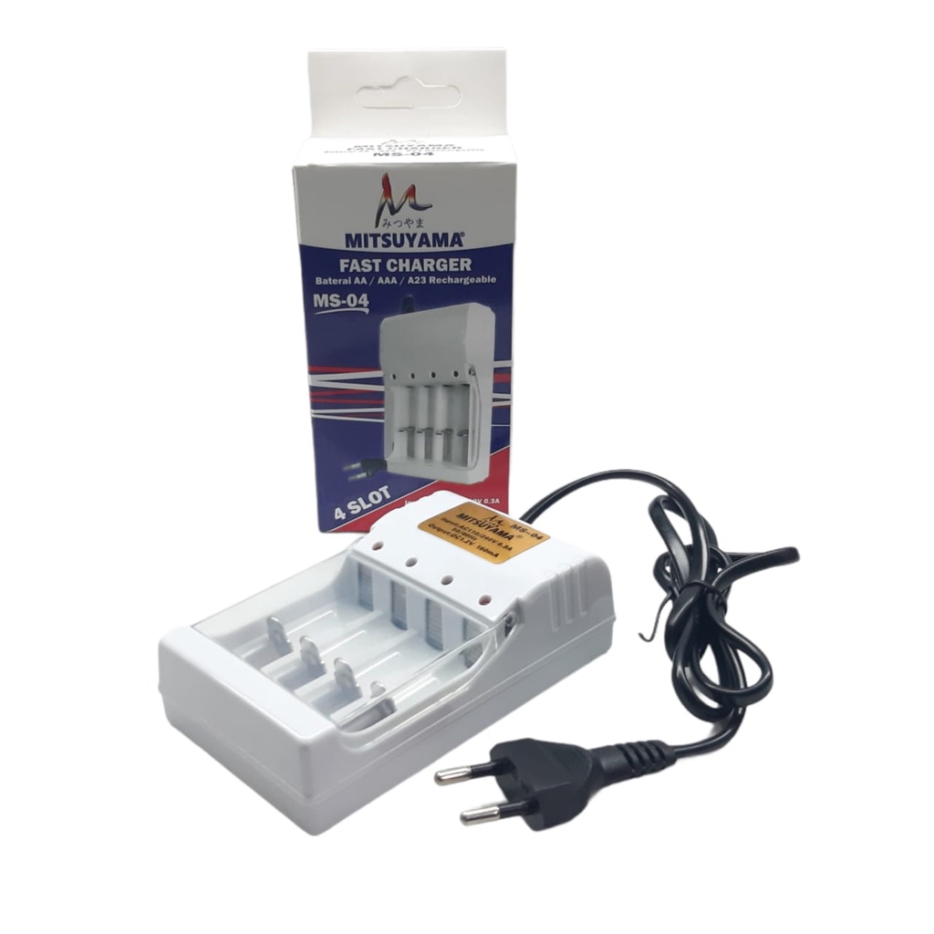 Cas Batre Baterai Type AA /AAA /A23 Fast Charging 4Slot