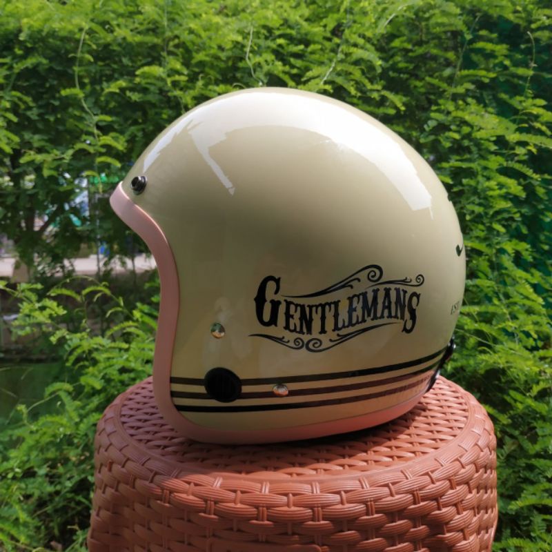 helm bogo retro dewasa motif laki laki - perempuan