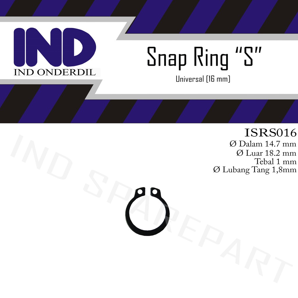 Snap Ring-Eksternal-External Retaining Circlip-Cir-Clip S-16 S 16 S16