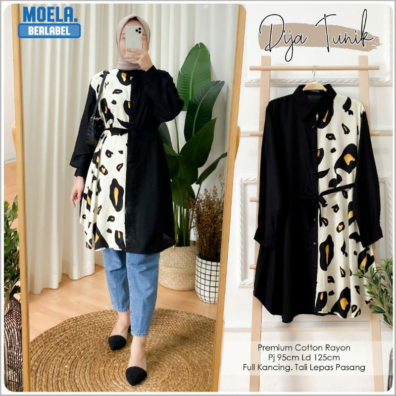 Dija Tunik Jumbo Premium  Cotton Rayon Original Moela