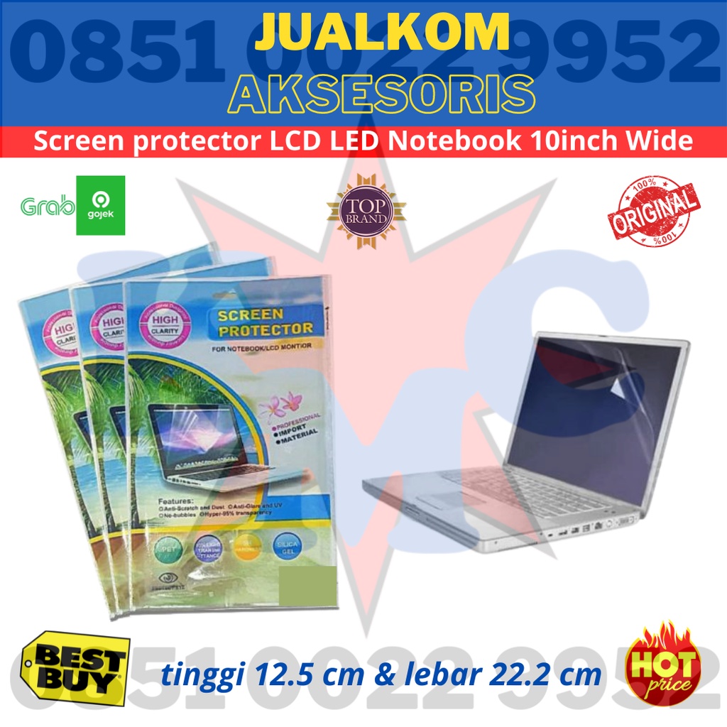 Screen protector LCD LED Notebook 10&quot; Wide