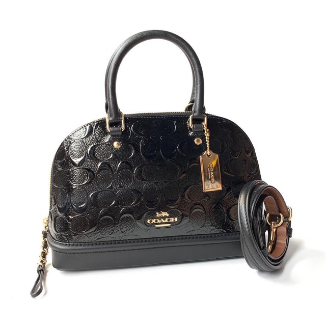 TAS COACH ORIGINAL MINI SIERRA DEBOSSED BLACK