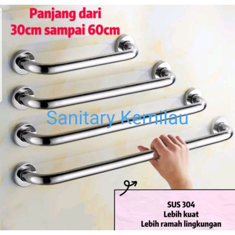 Gagang Bathub 60cm - Grab bar Pegangan Kamar Mandi Stainles - Handle Bathub