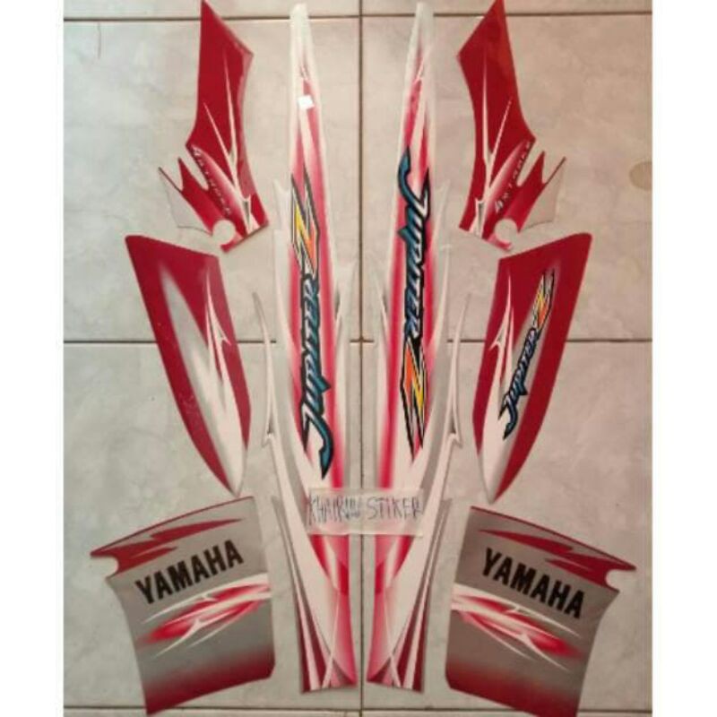 Striping Jupiter Z 2008 2009 Merah Sticker Lis standard Ori Yamaha Jupiter Z