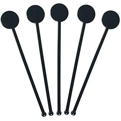 Stirrer Stick / Cocktail Drinks Mixing Rod (Black) isi 5pcs