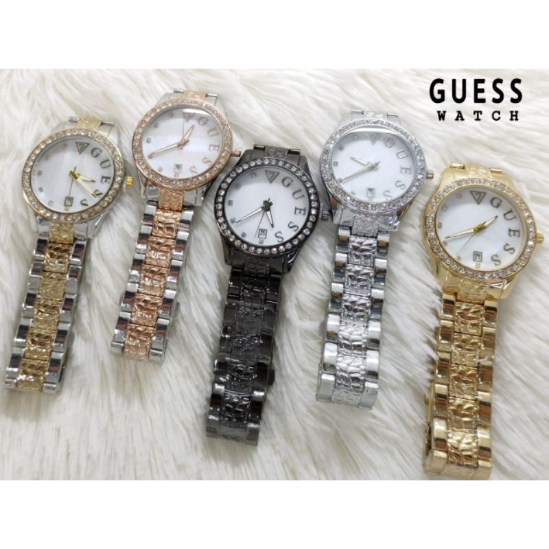 jam tangan guess wanita tali rantai