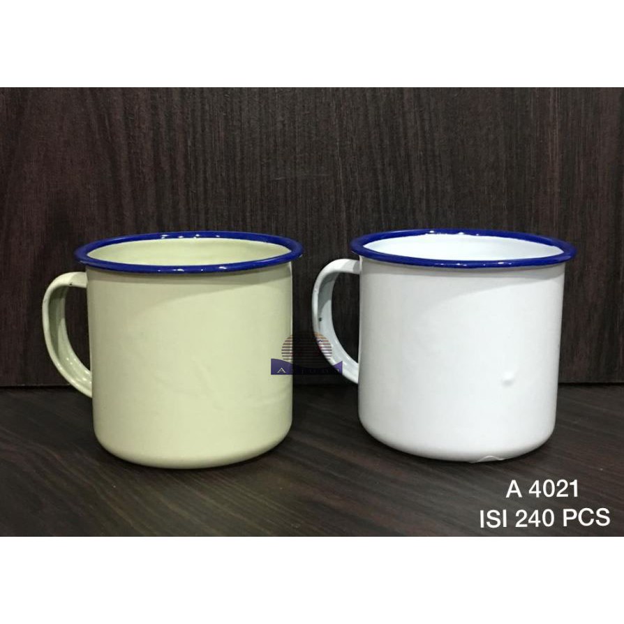 Mug Enamel jadul 7 cm polos mug