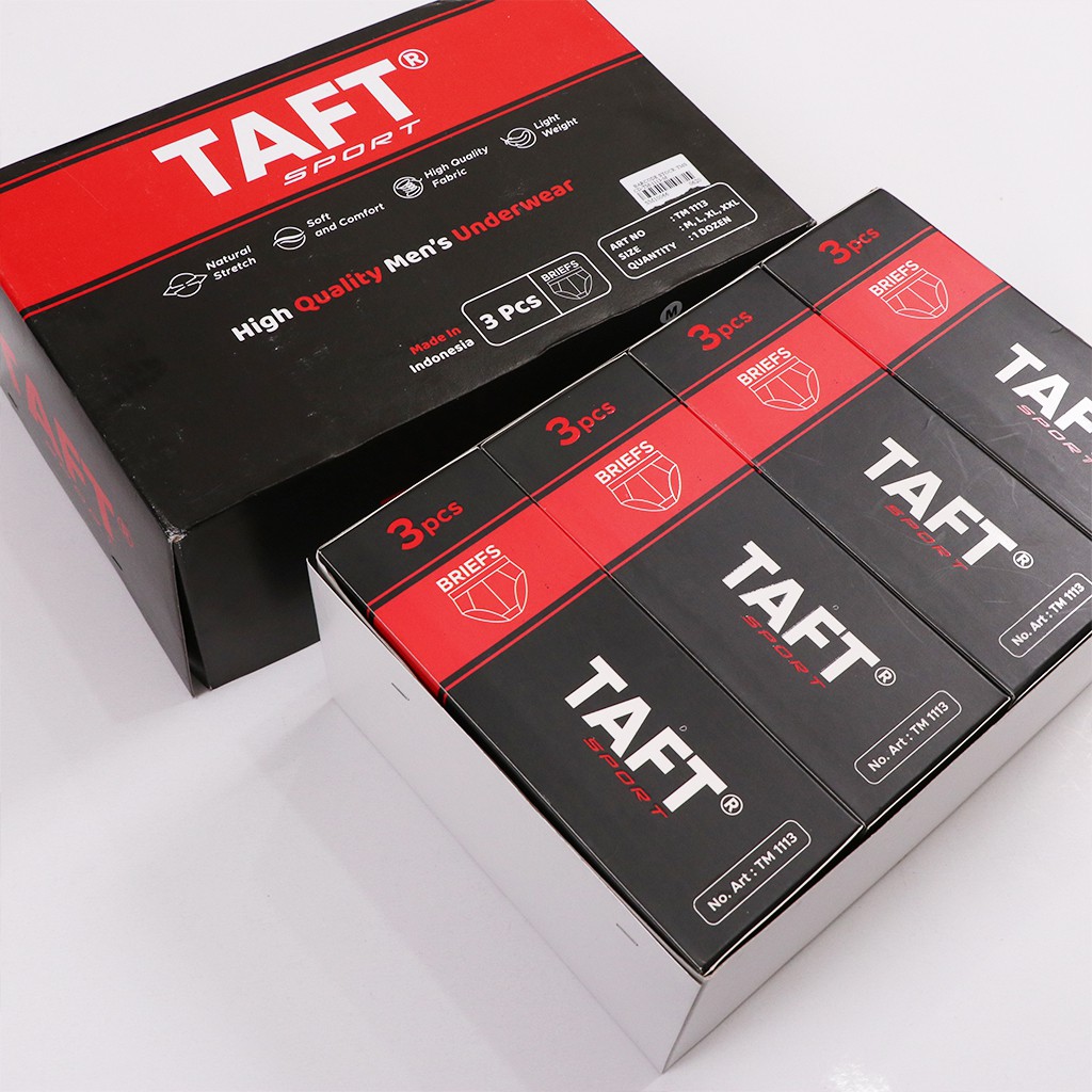 Taft - 6pcs Celana Dalam Pria Segitiga Cd Cowok Karet Boxer Besar TM 1113 2BOX thumbnail 7