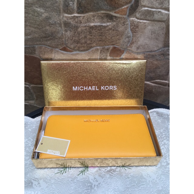 Dompet michael kors mk giftable jasmine yellow original authentic wallet
