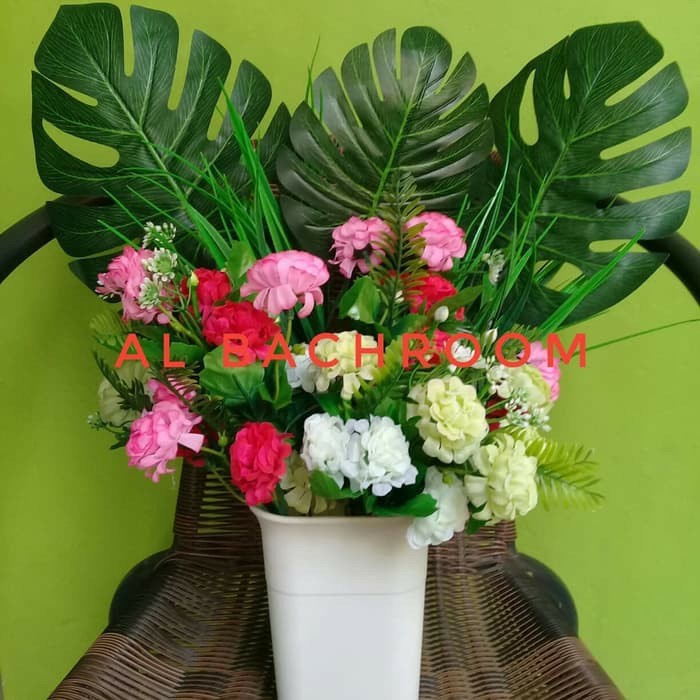 Daun plastik hias Monstera imitasi 30cm / 40cm artificial