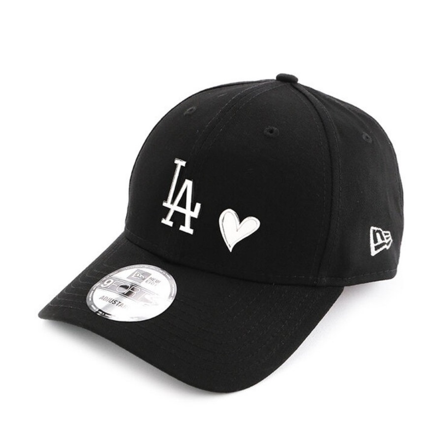 Topi New Era 9Forty A-Frame LA Dodgers Metal Heart Black Cap 100% Original