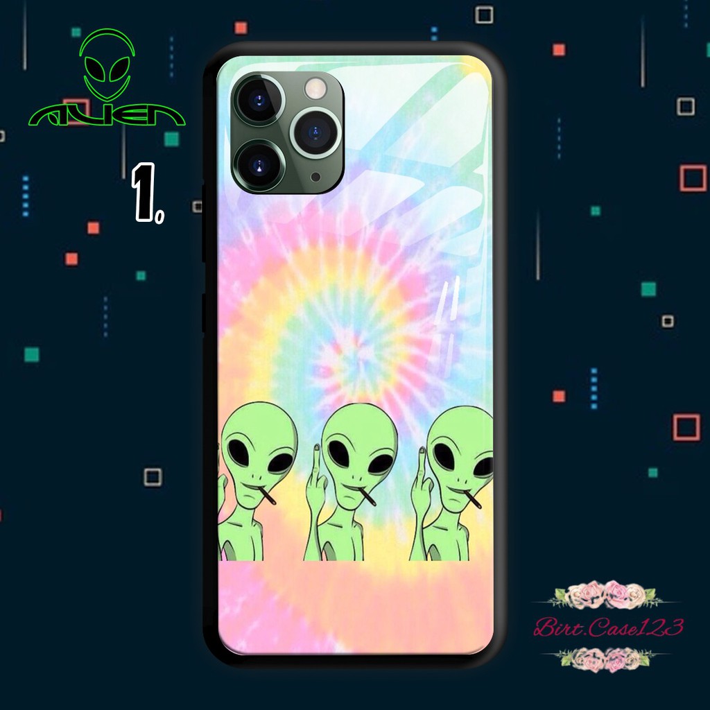 Softcase Back Case Glass Kaca ALIEN Oppo A1K A3S A5S A7 A12 A11K F9 A5 A9 A11X A15 A31 A8 BC4716