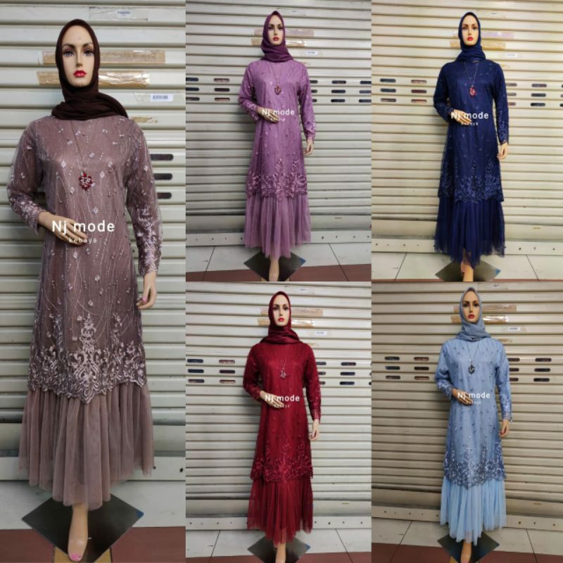 NOV&gt; GAMIS TUTU PRAMESWARI - BAJU GAMIS MODERN - OUTFIT PESTA DAN KONDANGAN CANTIK 0 KEBAYA AKAD