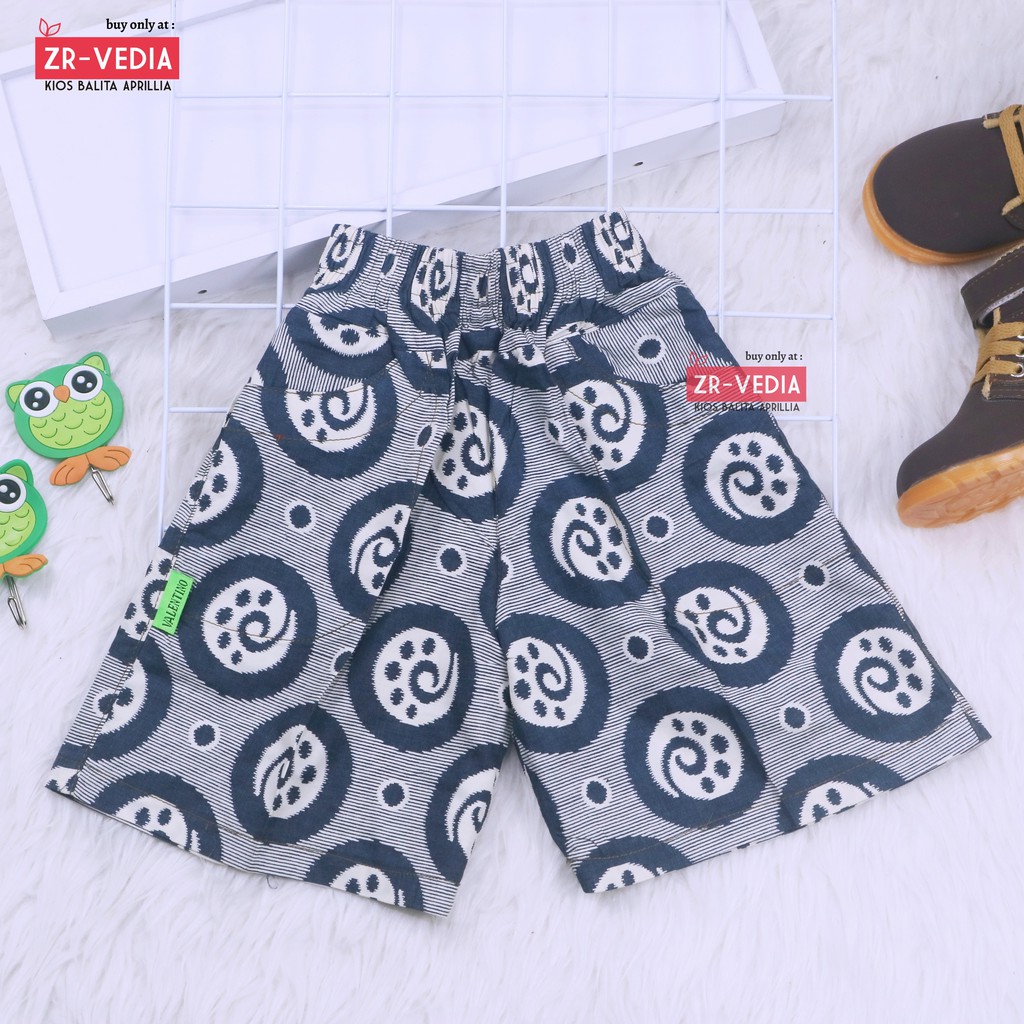 Celana Hawai Square Uk. 5-6 Tahun / Celana Harian Kolor Anak Laki Pants Kids Pendek Motif Murah Adem