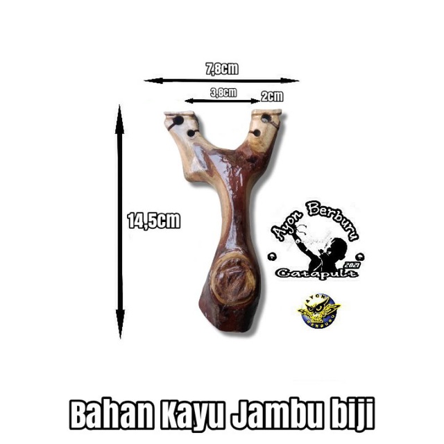Ketapel OTT dari bahan kayu JAMBU BIJI/Ayon Catapult