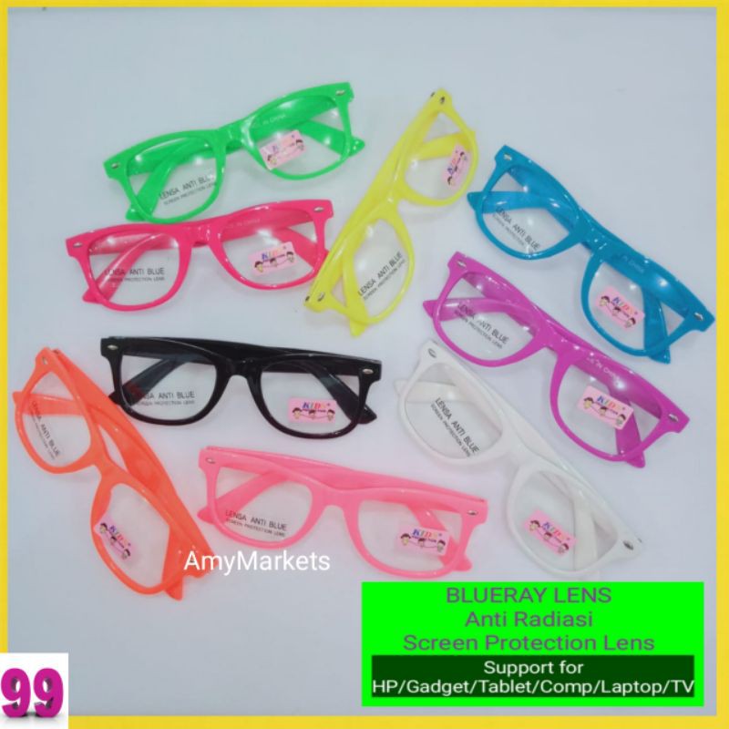 99. Kacamata Anti Radiasi - LENSA BLUERAY. Anak 1-9 Tahun. YN421AB. MURMER & REALPICT