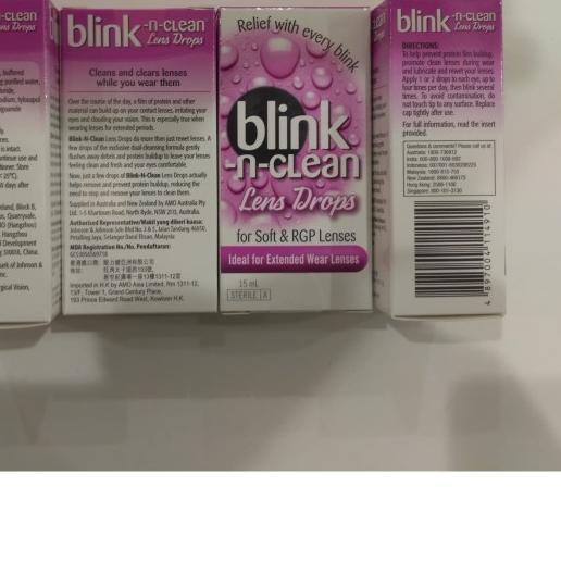 ✷ Blink n Clean Lens Drops Tetes Mata Soft & RGP Lens ♣