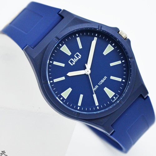 Jam Tangan Pria Sporty Jarum Luminus Rubber Analog Original Q&amp;Q QNQ QQ VQ66 VQ66J Series