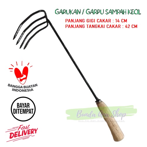 

Paket 1 Pasang Garukan dan Cangkul sampah Garpu Taman / Kebun Garukan selokan / got garukan tana