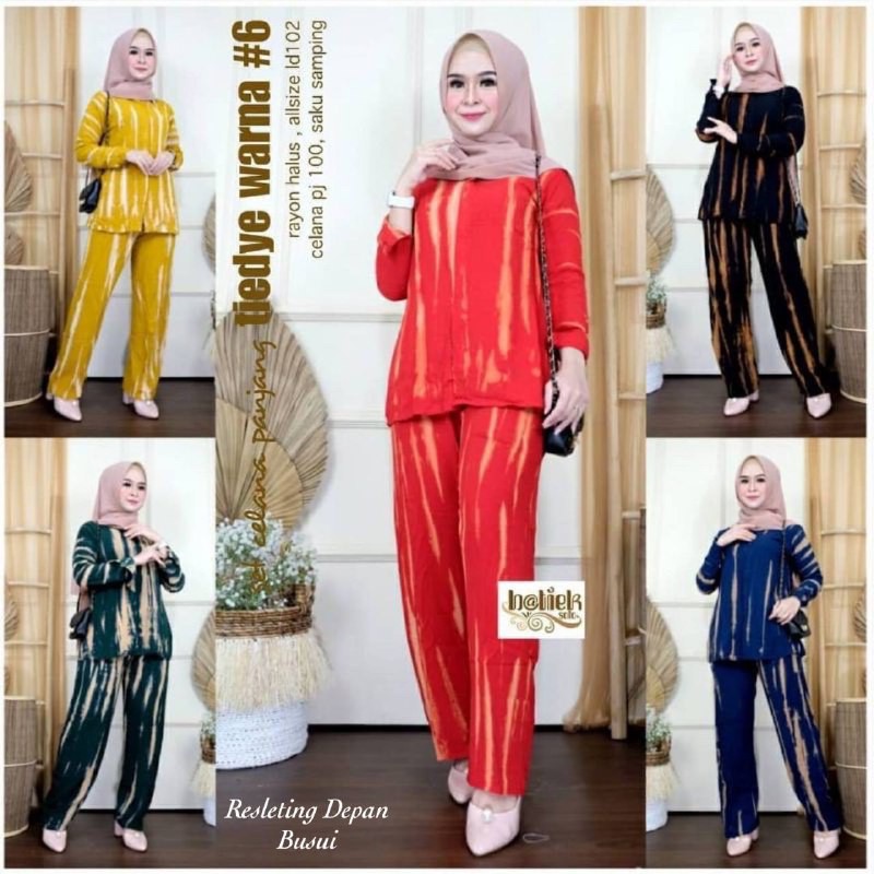 Setelan Wanita Lengan Panjang One Set Rayon Busui