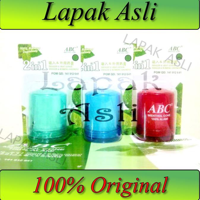 ABC Menthol Cone 2 in 1 ( 100% Alami ) - Inhaler & Obat Gosok