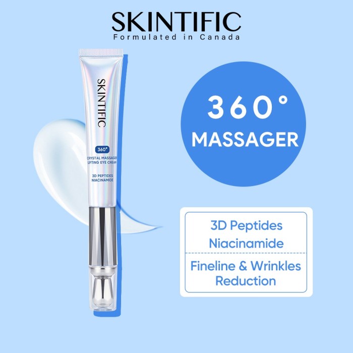 RADYSA - SKINTIFIC 360 Crystal Massager Lifting Eye Cream【BPOM】