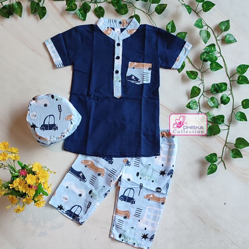 0-3Thn KOKO TURKI LittleKoda (B) Baju Koko Anak plus Peci