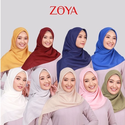 Zoya ALTHEA SCARF - Kerudung Hijab Segiempat Polos Voal Swarovski