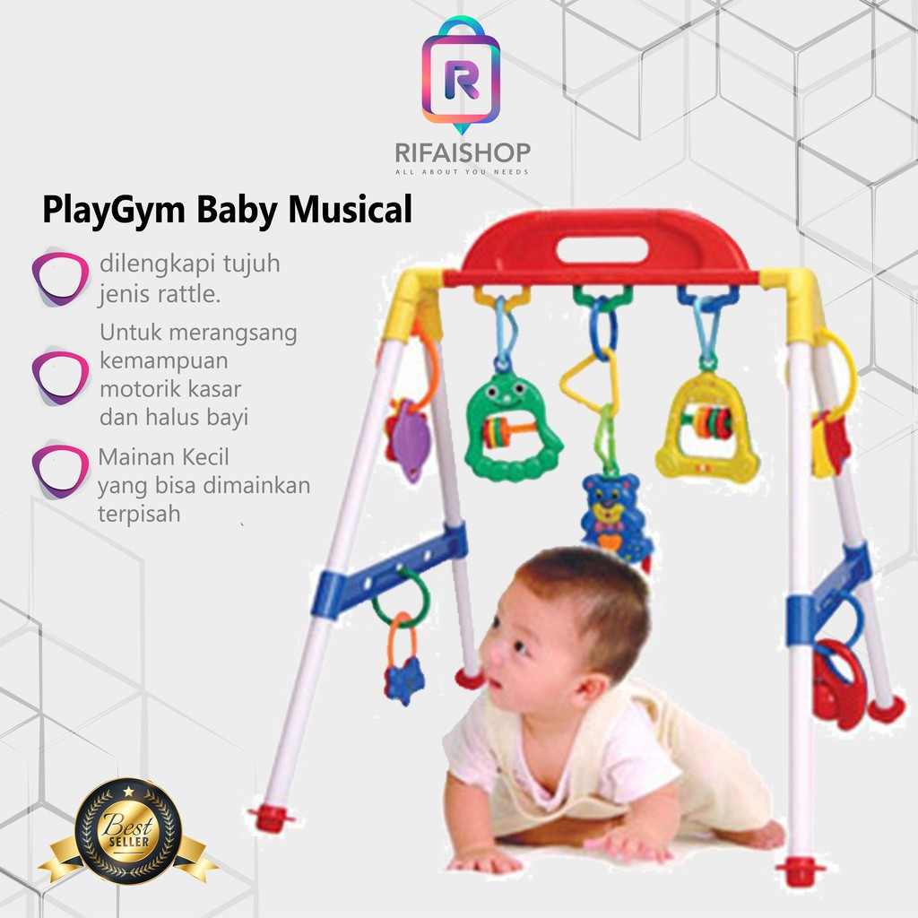Baby Musical Play Gym / Musik Mainan Rattle Bayi Anak Playgym Premium