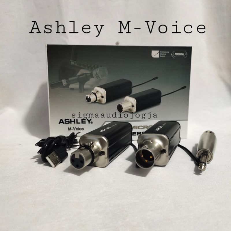 Transceiver Mic Wireless ASHLEY M-VOICE untuk Mic Kabel