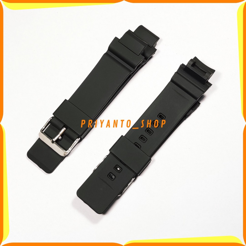 STRAP TALI JAM TANGAN KARET CASIO GBA210 GBA 210 GBA-210 WATCH BAND HITAM