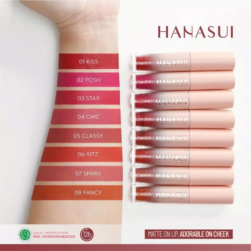 hanasui mattedorable lip cream | lip cream hanasui no 4 chic | lip cream hanasui | hanasui