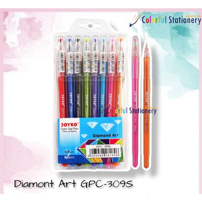 

Gel Pen Color Joyko ( Diamont Art 8 Warna ) GPC - 309S
