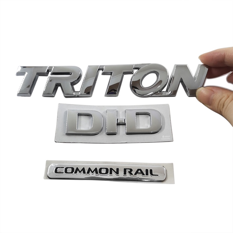 1 Pc Sticker Emblem Dekorasi Mobil Mitsubishi DID TRITON RAIL Bahan Logam