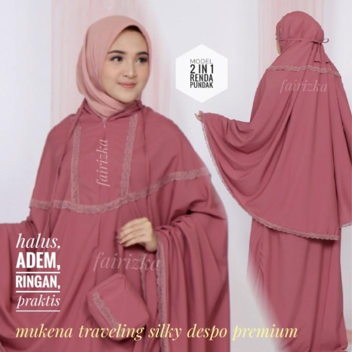 Mukena Travelling model 2 in 1 Silky Korea premium Kecil Adem Praktis
