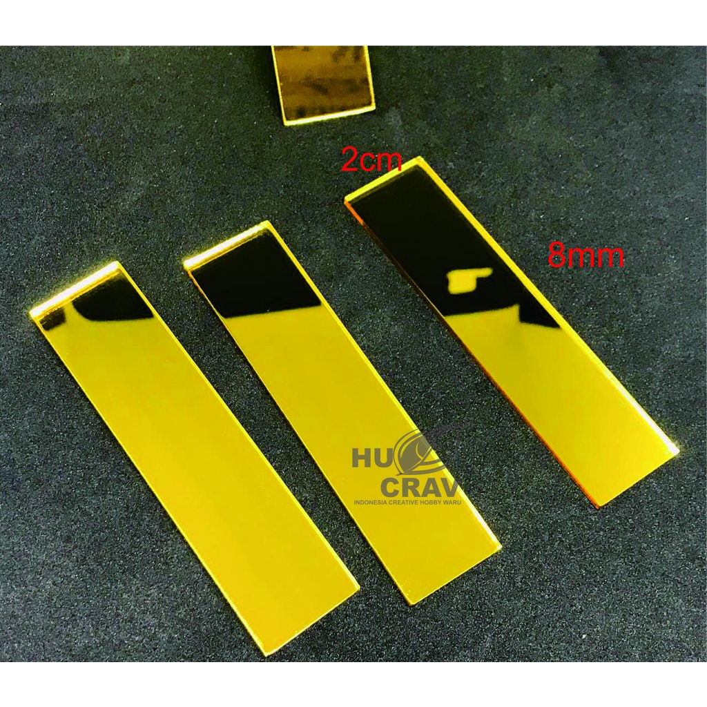 

GLOSIR Bahan Akrilik Papan Nama Dada GOLD 2x8cm Acrylic Nametag Warna dan Bening pin Nama Dada Contoh Name Tage Bahan Nama Dada