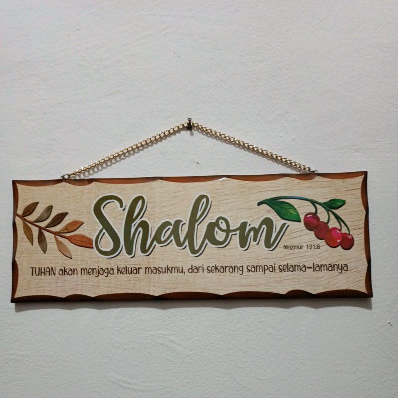 Hiasan Dinding/pintu masuk rumah "SHALOM"