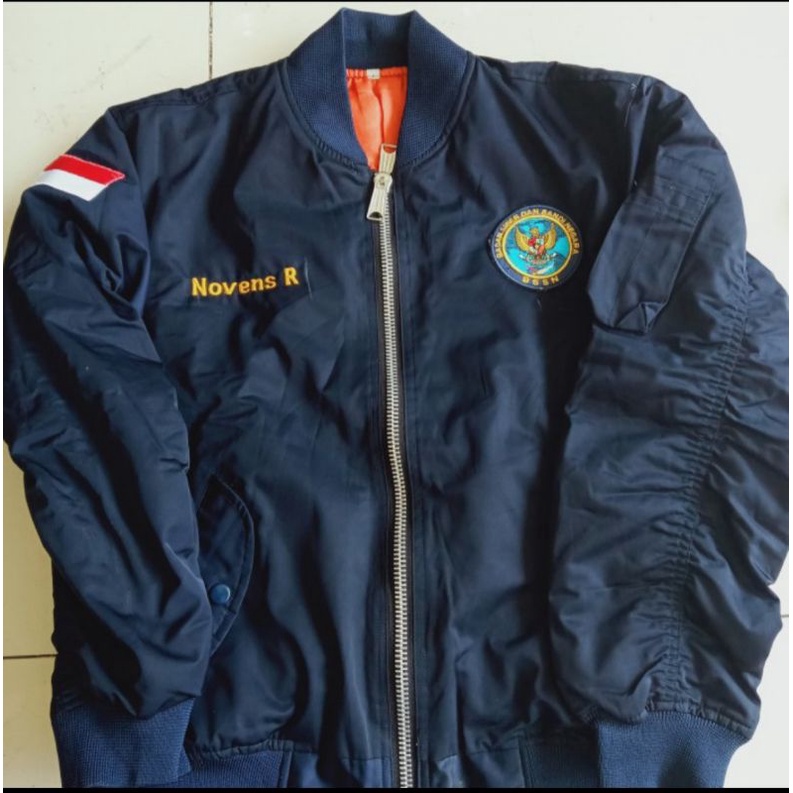 Jaket bomber BSSN full bordir Jaket bordir custome Badan siber dan sandi negara
