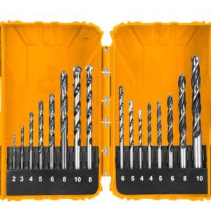 Mata Bor Tembok Besi Kayu 16pcs All-Purpose Drill Bits INGCO AKDL11601