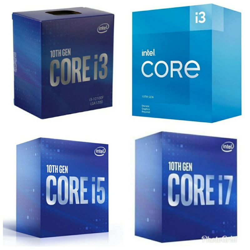 CPU KOMPUTER INTEL GEN 10 CORE I7-10700F BOX, CORE I5-10400F BOX, CORE I3-10105F BOX.  CORE I3-10100F, VGA 4G,  10TH GEN COMET LAKE - LGA 1200