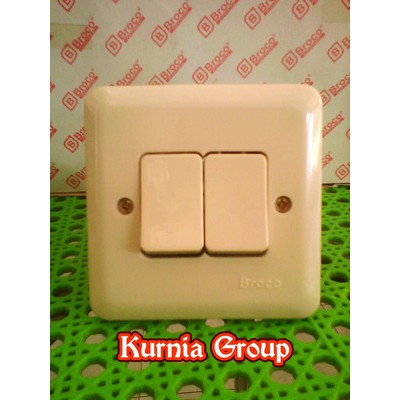 SAKLAR SERI IB BROCO NEW GEE DOBEL SWITCH TANAM TEMBOK INBOW CREAM BERKUALITAS TERMUTRAH