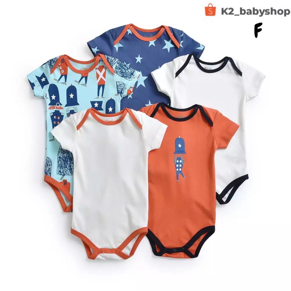 BABY K2 - BABY BODYSUIT PREMIUM ISI 5 PC MOTIF F KODE 00016