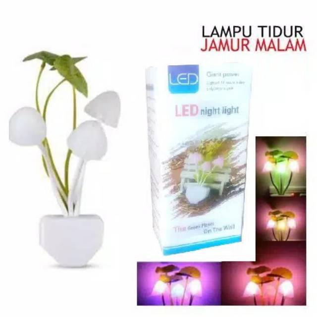 Lampu tidur jamur - Lampu tidur LED sensor