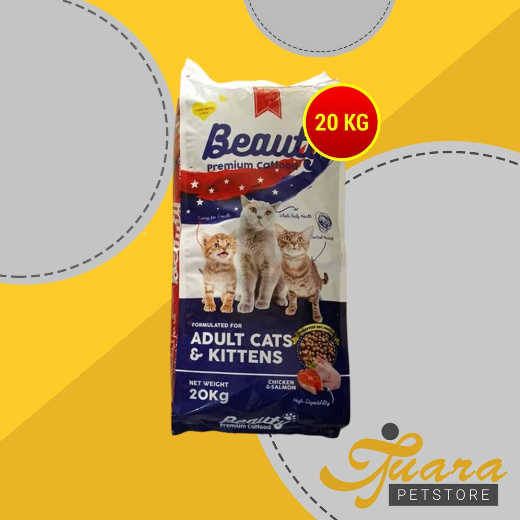 Beauty Cat Food premium makanan Kucing Dewasa Anakan Adult Kitten 20KG