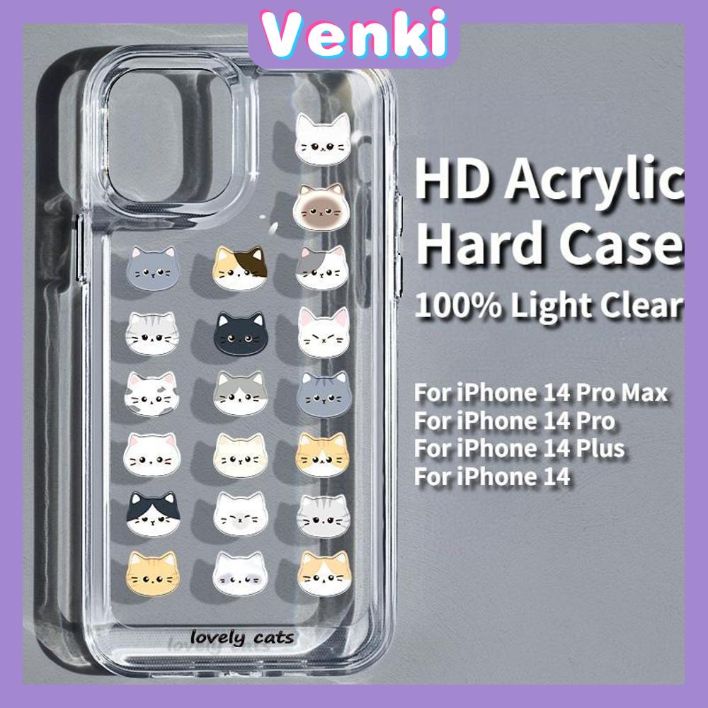 iPhone Case HD Acrylic Hard Case High Clear Metal Button Protection Camera Shockproof Cartoon Cute Compatible with iPhone 14 Pro Max 14 Plus 13 Pro Max 12 Pro Max 11 XR 7Plus