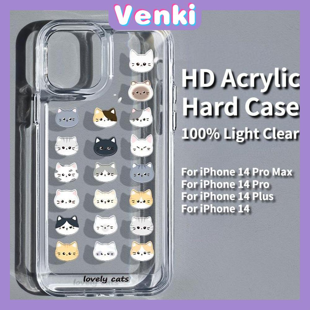 iPhone Case HD Acrylic Hard Case High Clear Metal Button Protection Camera Shockproof Cartoon Cute Compatible with iPhone 14 Pro Max 14 Plus 13 Pro Max 12 Pro Max 11 XR 7Plus