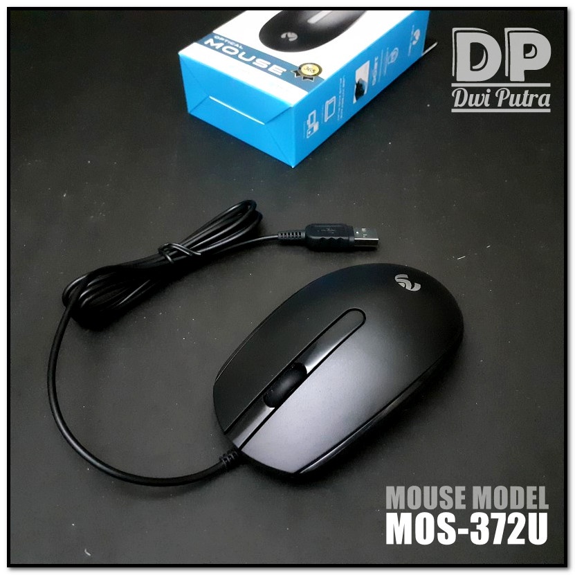 MOUSE MIKUSO MOS-372U // USB OPTICAL KABEL CABLE // 1200 DPI MOS 372U ERGOMONIC FINE MATTE